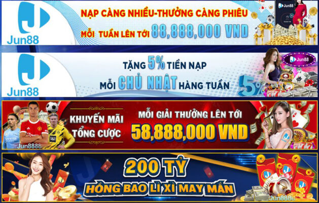 Khuyến mãi hấp dẫn tại nhà cái game Jun88